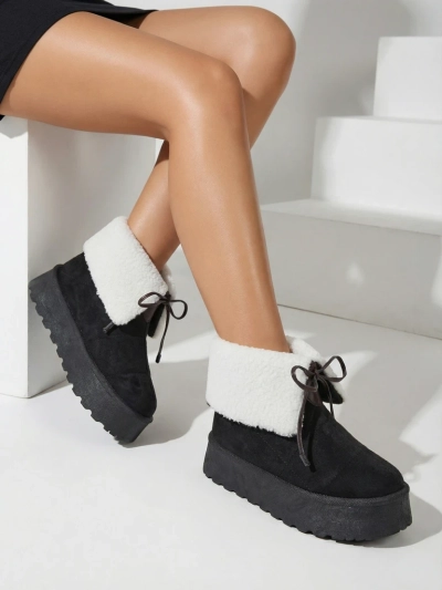 Royalfashion Women's lace-up snow boots Wdeno