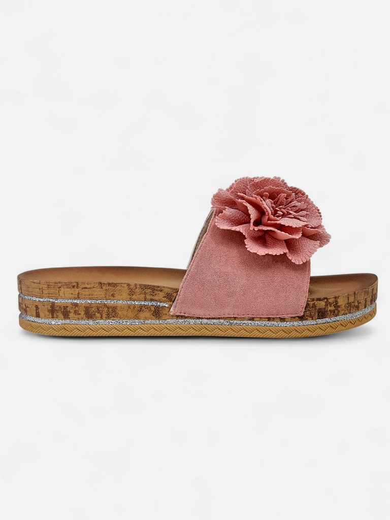 Royalfashion Women's sandals with flowers Focce