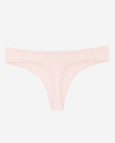 Classic cotton women's thongs in light pink color - Underwear