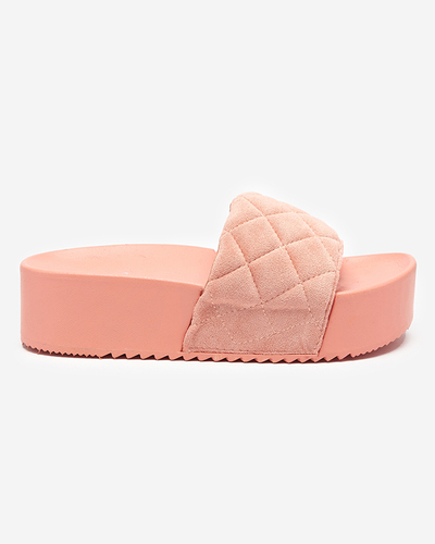 Women's coral quilted sandals on the platform Koriner - Footwear