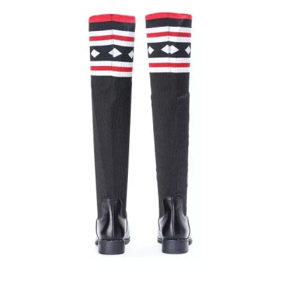 OUTLET Black boots a'la flat sock Salvia- Shoes