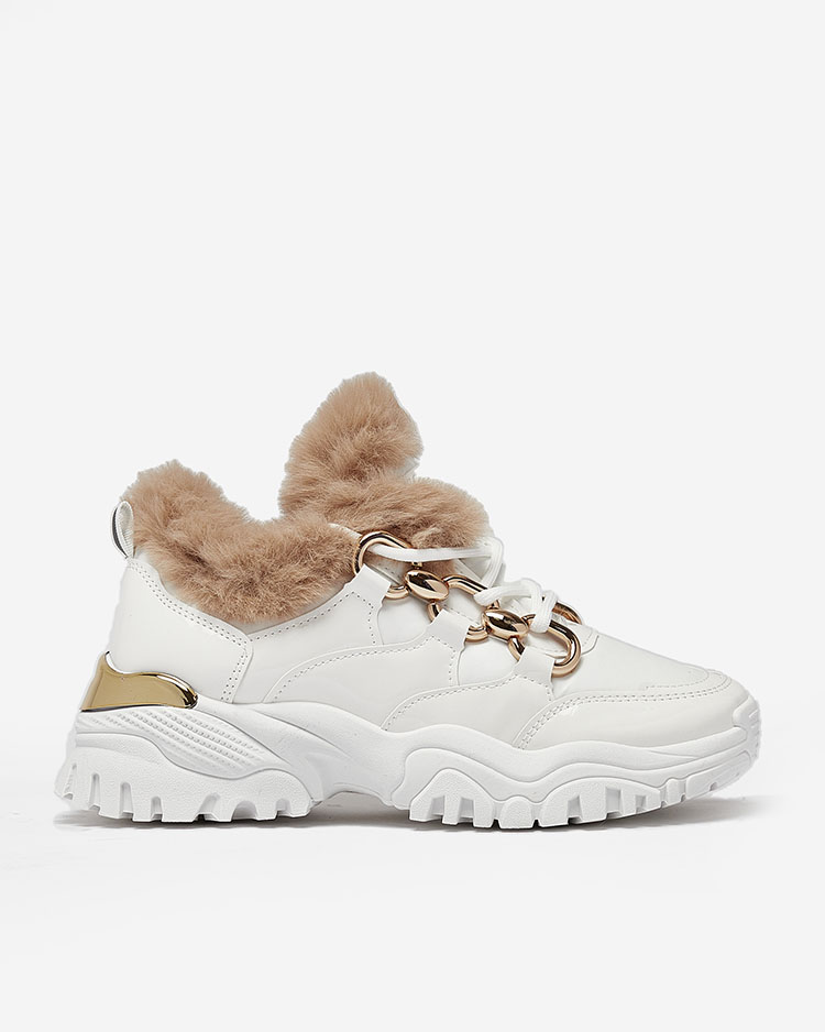 Royalfashion White Carucca insulated women's sneakers