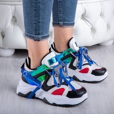 Sports ugly shoes with Viridiana holographic inserts - Footwear
