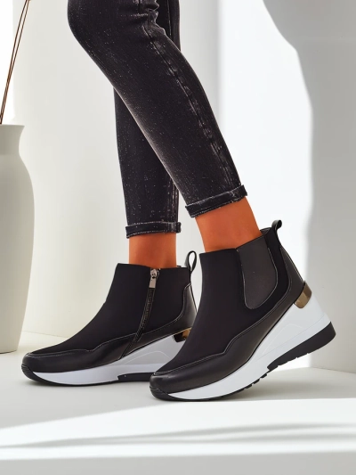 Royalfashion Women's ankle boots on a hidden wedge Zafico