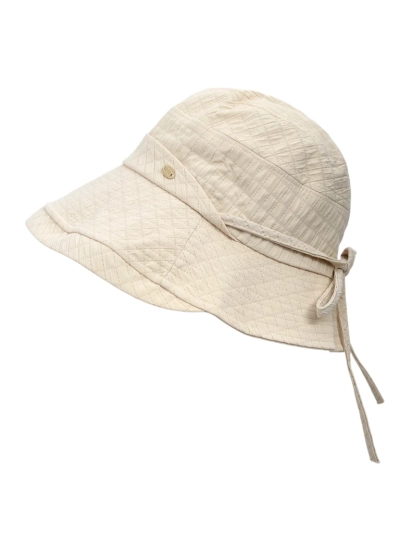 Aurelia women's cream hat - summer polyester bucket hat