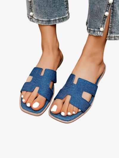 Royalfashion Women's flat-soled flip-flops Eval