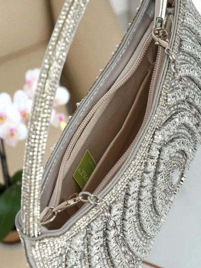 Royalfashion Женская сумка-клатч с цирконами Sova Glint