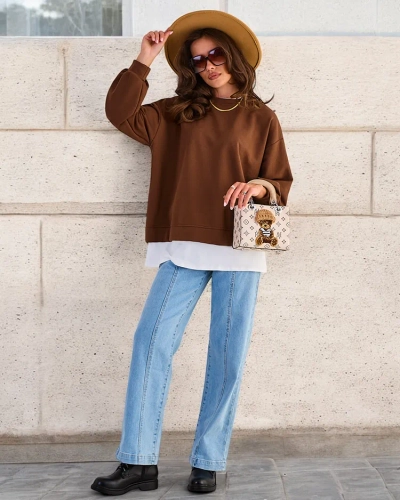 Royalfashion Sieviešu kokvilnas plānais džemperis