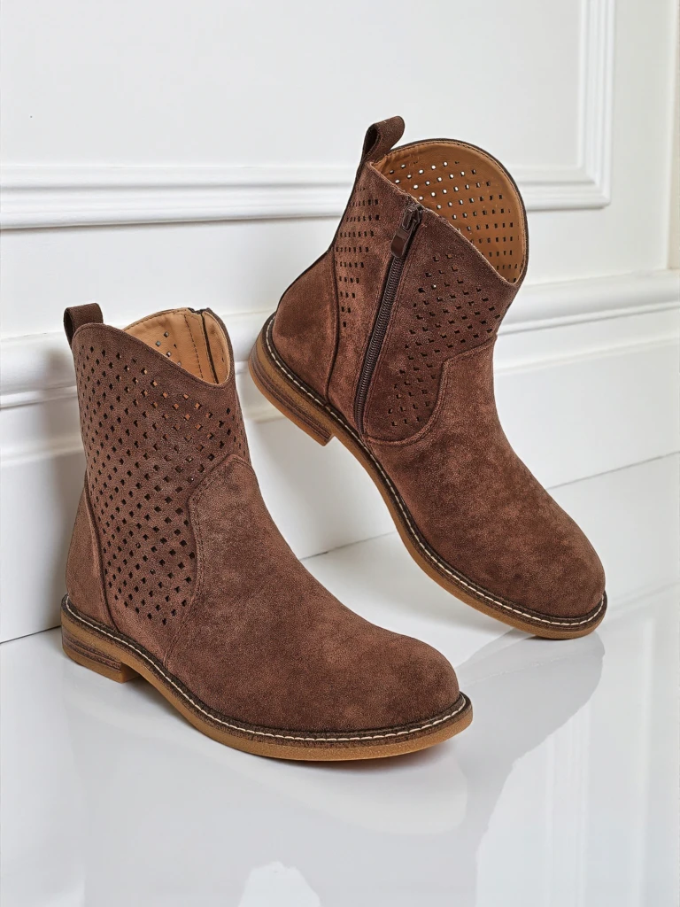 Royalfashion Women's Openwork Ankle Boots Toffas