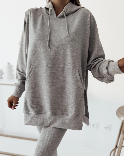 Royalfashion Grey women's sweatshirt set