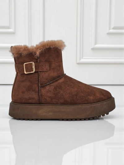 Royalfashion Women's Winter Crest Short Snow Boots