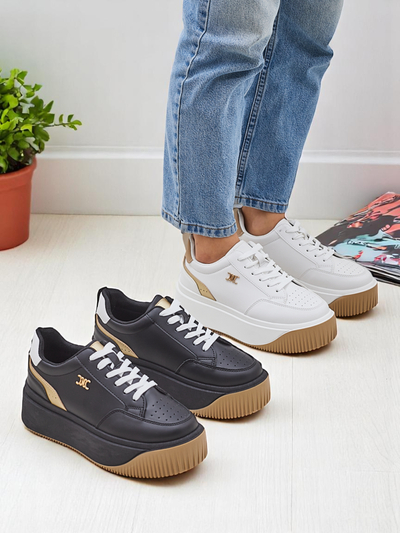 Damskie sneakersy Arianna Bianco na platformie ze sk\