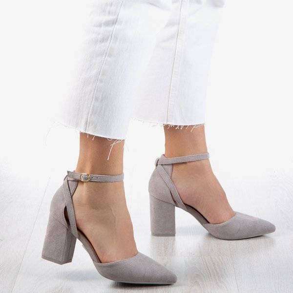 Gray pumps on a higher post Party Time - Footwear 1