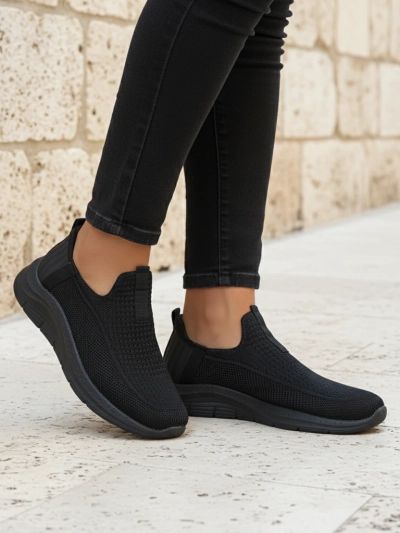 Royalfashion Women's Slip-On Fabric Sports Shoes Secat