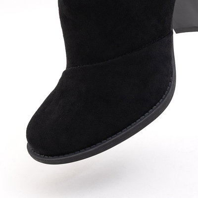Royalfashion Black women's boots with cutouts Plinara