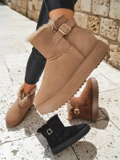 Royalfashion Krótkie buty a'la śniegowce damskie Winter Crest