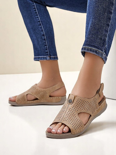 Royalfashion sieviešu perforētās sandales Leminni