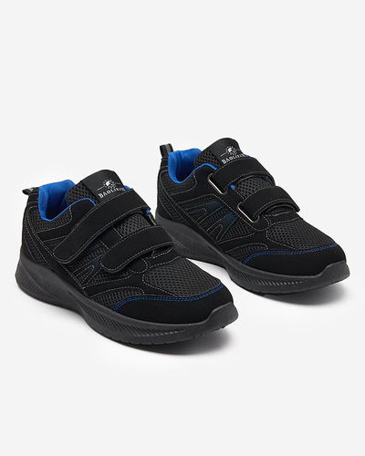 Men's blue and black Beniros Velcro shoes - Footwear