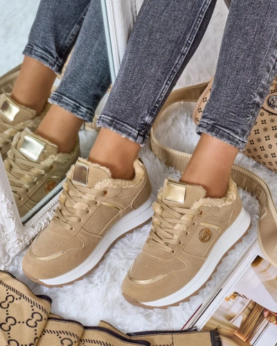 Royalfashion Siltās sieviešu kedas ar kažokādu Boris