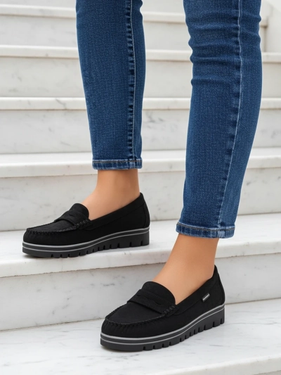 Sabella Черные Мокасины из Экокожи