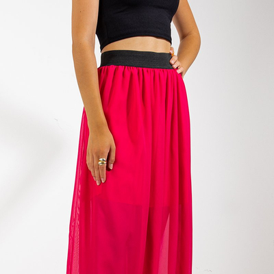 Fuchsia women's maxi skirt - Clothing