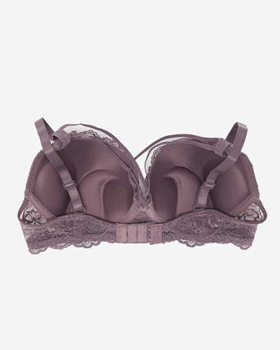 Violet women's bra with lace - Underwear