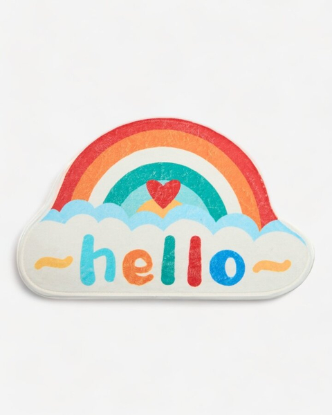 Royalfashion Colorful doormat rug with rainbow 40x60