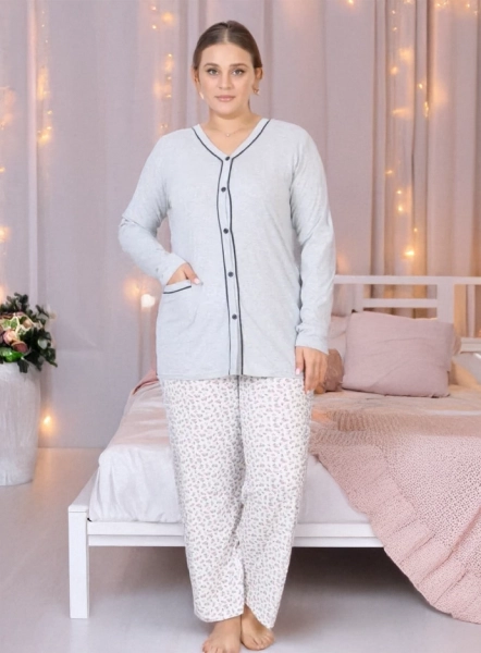 Royalfashion Cotton women's 2-piece pajama PLUS SIZE