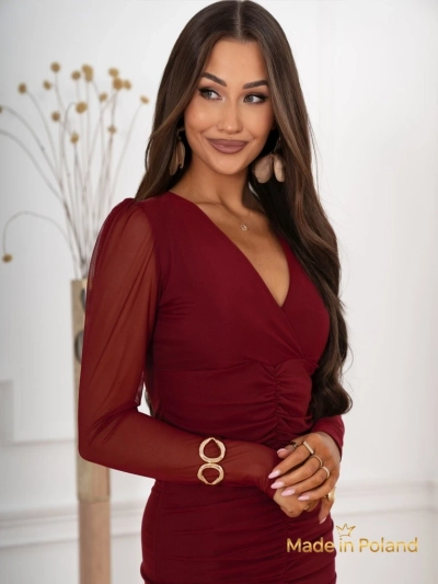 Women's Midi Dress with Slit Romantic Vibe