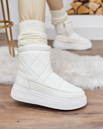 Royalfashion White women's boots a'la snow boots Kacecica