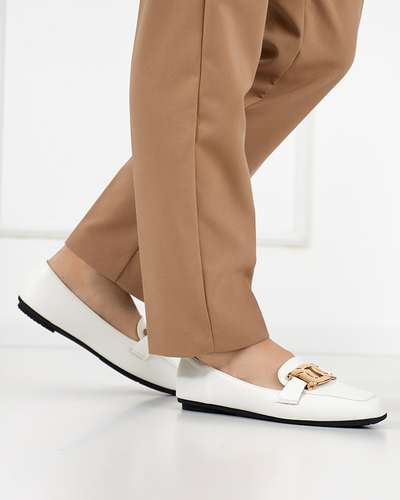 OUTLET Women's moccasins in white Melukia - Footwear