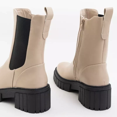 OUTLET Beige boots Lemmt - Footwear