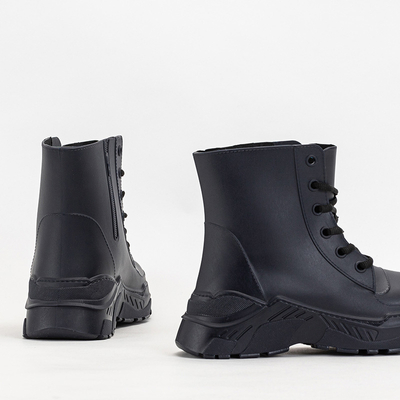 Navy blue women's boots a'la rubber boots Aiax - Footwear