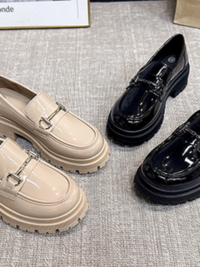 Royalfashion Women's Patent Moccasins Afidale