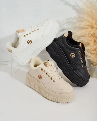 Royalfashion Siltas sieviešu kedas ar kažokādu Sofi