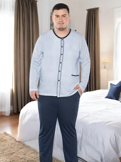 Royalfashion Kokvilnas vīriešu naktskrekli PLUS SIZE