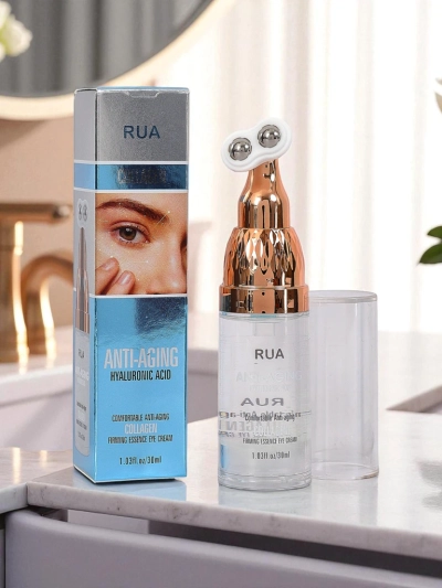 Eye serum with a double roller, hyaluronic acid, and collagen- moisturizes, firms, and regenerates