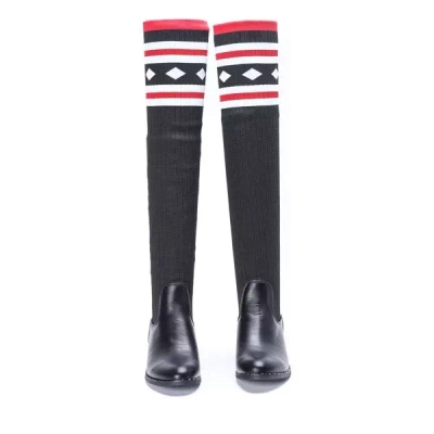 OUTLET Black boots a'la flat sock Salvia- Shoes