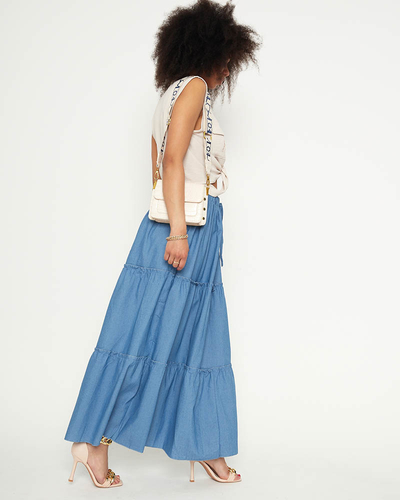 Light blue ladies midi skirt - Clothing