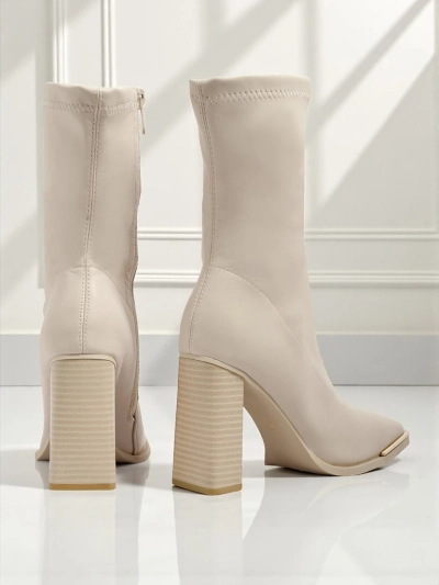 Женские ботильоны Morvella из экокожи на каблуке-столбике