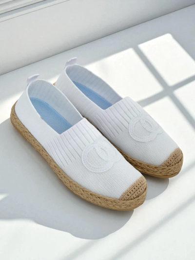 Calista Biancha women's espadrilles - white flat eco suede, Italian style