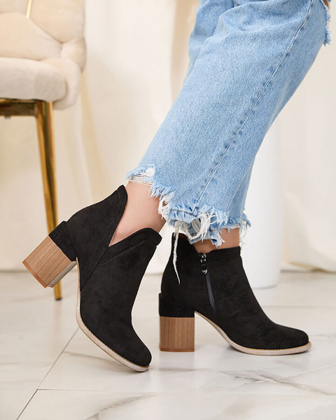 Royalfashion Black Lemere Ботинки на квадратном каблуке