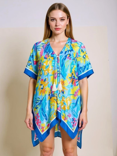 Aurelia Blue Pareo Royalfashion – Letnie pareo damskie do kolan z dekoltem V