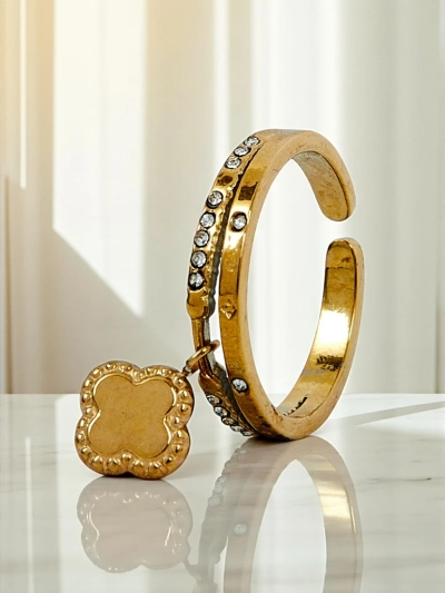 Dolce Vita Bangle Bracelet with Decorative Charms