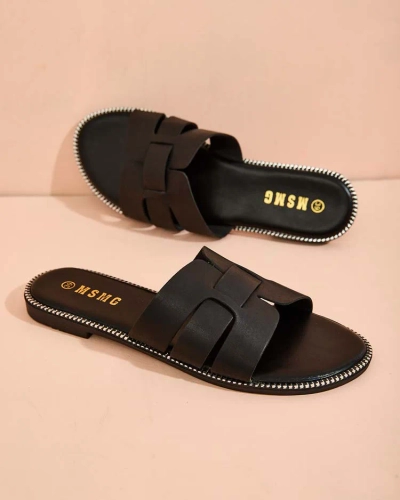 Royalfashion Women's Omipp flat sole flip-flops