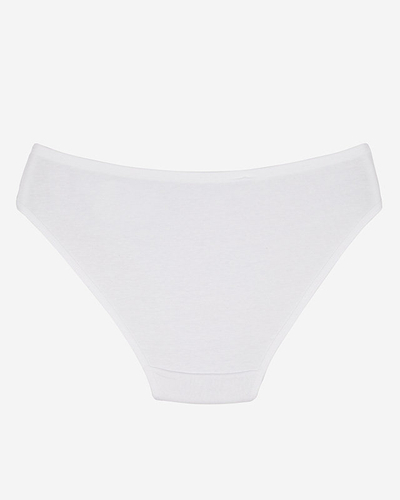 White cotton women's knickers with an embroidered kitten - Underwear