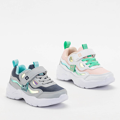 Pelēkas un tumši zilas kedas bērniem Karimi - Apavi