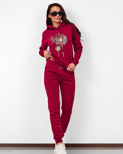 Royalfashion Black women's insulated tracksuit set with gold print