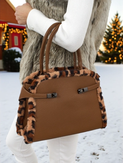 Маленькая женская сумочка из экокожи с леопардовым принтом Panthory
