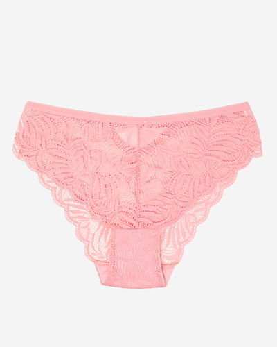 Women's pink lace brasilian panties - Underwear
